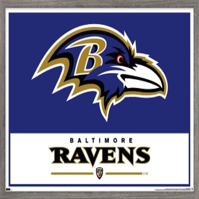NFL Baltimore Ravens - Logo 21 Wall Poster, 22.4L" x 14.7W", Barnwood Framed Version
