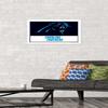 Trends International NFL Carolina Panthers - Logo 21 Wall Poster, 22.4L x 14.7W, White Framed Version view 2