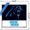 Trends International NFL Carolina Panthers - Logo 21 Wall Poster, 22.4L x 14.7W, White Framed Version view 3