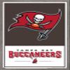 Trends International NFL Tampa Bay Buccaneers - Logo 21 Wall Poster, 34L x 22.4W, Barnwood Framed Version view 1
