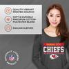 Team Fan Apparel NFL Womens Charcoal Crew Neck Football Apparel, Light Weight Slouchy Raglan Sleeve Crewneck Pullover (Kansas City Chiefs - Charcoal, XX-Large) view 4