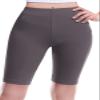 Design by Olivia Women's Basic Solid Active Yoga Biker Shorts Grey 3X view 2