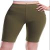 Design by Olivia Women's Basic Solid Active Yoga Biker Shorts Military Green S view 2