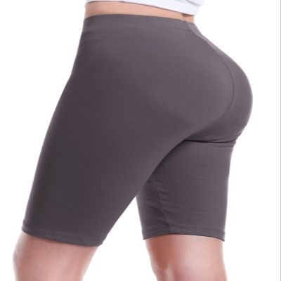 Design by Olivia Women's Basic Solid Active Yoga Biker Shorts Grey M