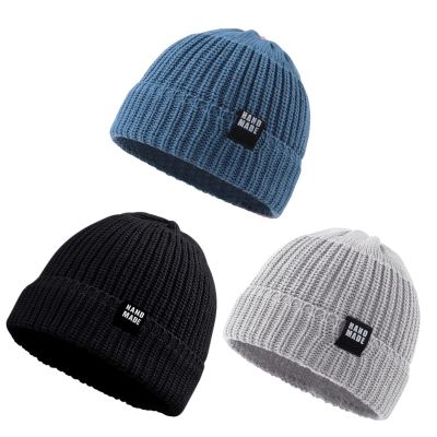 JANGANNSA Simple Knitted Baby Beanie Hip-Hop Boys Winter Hat Toddler Kids Bonnet for Girls 0-5Y (3PCS-B, 6-24 Months)