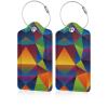 2 Pack Luggage Tag for Suitcase, Cute Leather Baggage Tag with Stainless Steel Loop Privacy Cover for Women Girls Bag Travel view 1