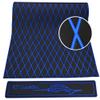 KT GuoMei 94.5" 37.8" EVA Foam Boat Decking Sheet Faux Teak Decking Self-Adhesive Marine Yacht RV Swimming Pool Boat Flooring Motorboat Non-Skid (Dark Gray and Blue Stripes) view 1