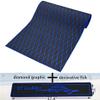KT GuoMei 94.5" 37.8" EVA Foam Boat Decking Sheet Faux Teak Decking Self-Adhesive Marine Yacht RV Swimming Pool Boat Flooring Motorboat Non-Skid (Dark Gray and Blue Stripes) view 2