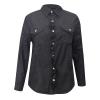 oil-LIKIO Denim Jacket for Women Fashion Casual Lapel Pocket Long Sleeve Coat Comfortable Trendy Ladies Work Office Jacket view 2