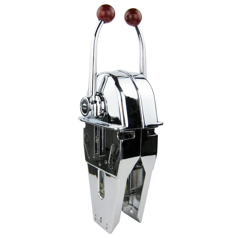 NEWMAIX Universal Boat Dual Lever Throttle Control,Marine Top Mount Twin Lever Engine Control Zinc Alloy Dual Handle Shift for Any Type of Boat with Outboard Inboard or I/O Power