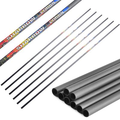ZSHJGJR 31 Inch Archery 6.2mm Pure Carbon Arrow Shaft Spine 250 300 350 400 500 600 Carbon Bare Shafts for Compound Bow Recurve Bow 6/12/24pcs (24, Spine 500)