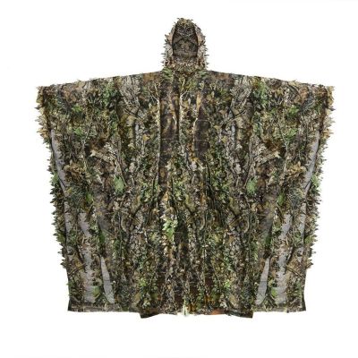 Camouflage Suits,3D Leafy Poncho Sniper Cloak Camo Onsie Adult Hunting Gear One Piece Hunting Suit for Men Photography Airsoft Paintball Accessories,Lightweihgt Breathable (Size : One-Size)