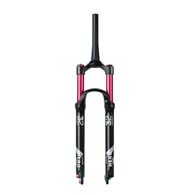Jejy Air Bicycle Suspension Fork 26/27.5/29, Travel 100mm Manual Lockout/Remote Lockout MTB Mountain Bike Front Forks Straight (Color : Tapered Manual Lockout, Size : 27.5)