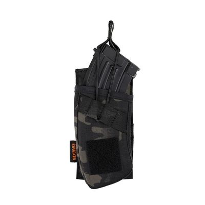 EXCELLENT ELITE SPANKER AK Magazine Pouch Single Open Top Molle Mag Pouch for AK47 AK74 AR-15 Pmags Magazine(Single-Multicam Black)