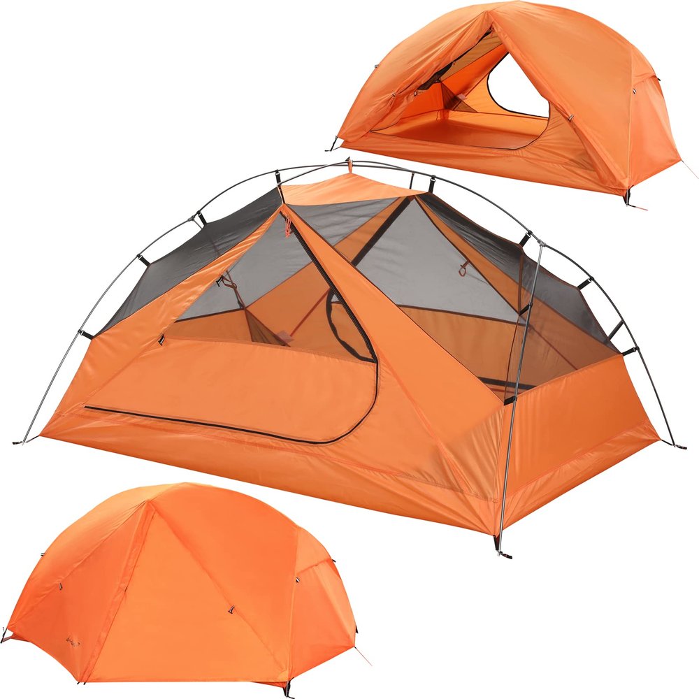 Clostnature 2 Person Backpacking Tent - Lightweight Two Person Tent for Backpacking, Easy Set Up Waterproof Camping Tent for Adults, Kids, Scouts, Large Size Outdoor, Hiking Gear