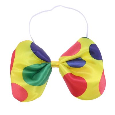 jojofuny Clown Bowtie Polka Dot Decorative Bowknot Multicolor Role Play Collar Cosplay Costume Fancy Accessories for Masquerade Performance