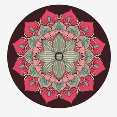 LYWY Gymnastics Mat,3.5Mm Non-Slip Dance Training Mat Natural Rubber Round Yoga Mat (Diameter 1.4M),D,3.5MMX140CM