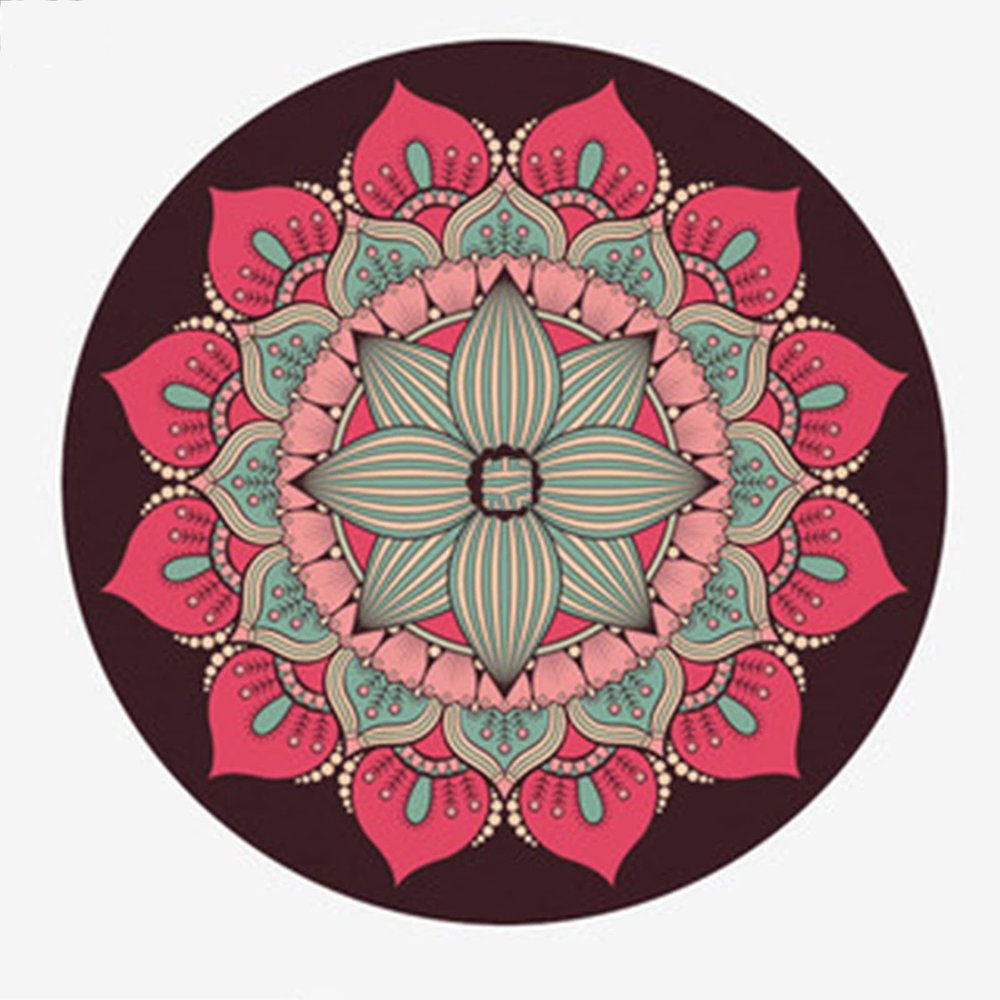LYWY Gymnastics Mat,3.5Mm Non-Slip Dance Training Mat Natural Rubber Round Yoga Mat (Diameter 1.4M),D,3.5MMX140CM