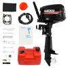 BJTDLLX 4 Stroke Outboard Motor with Fuel Tank, 123CC 6.5HP Boat Motor Boat Engine Motor, Heavy Duty Outboard Motor Inflatable Marine Fishing Yacht Engine view 1
