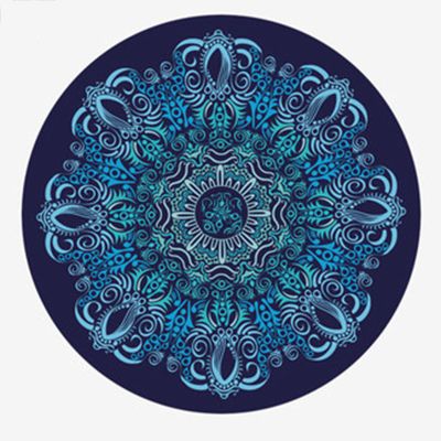 LYWY Gymnastics Mat,3.5Mm Non-Slip Dance Training Mat Natural Rubber Round Yoga Mat (Diameter 1.4M),B,3.5MMX140CM