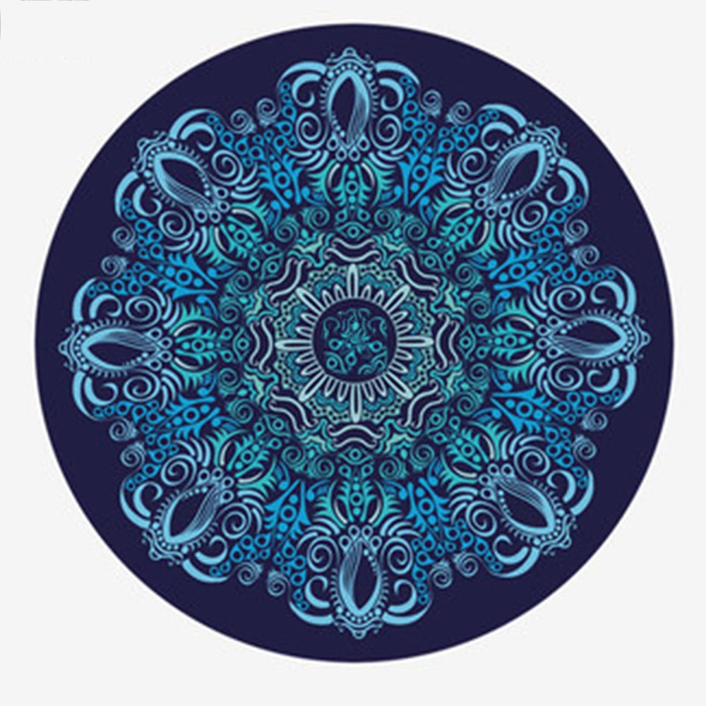 LYWY Gymnastics Mat,3.5Mm Non-Slip Dance Training Mat Natural Rubber Round Yoga Mat (Diameter 1.4M),B,3.5MMX140CM