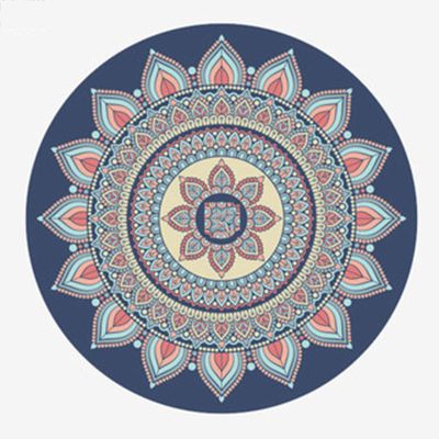 LYWY Gymnastics Mat,3.5Mm Non-Slip Dance Training Mat Natural Rubber Round Yoga Mat (Diameter 1.4M),E,3.5MMX140CM