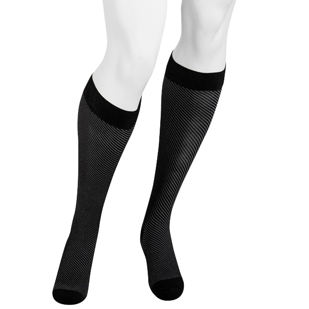 Juzo Power Vibe Premium Compression Socks For Men and Women 20-30 mmHg, Medium, Tall, Groovy Zebra