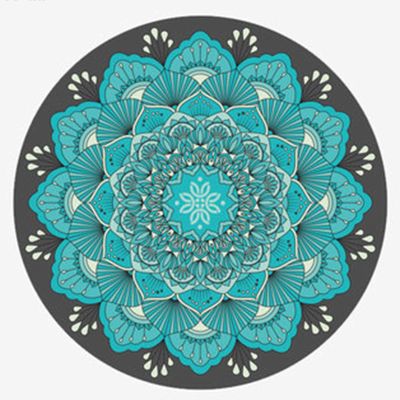 LYWY Gymnastics Mat,3.5Mm Non-Slip Dance Training Mat Natural Rubber Round Yoga Mat (Diameter 1.4M),F,3.5MMX140CM