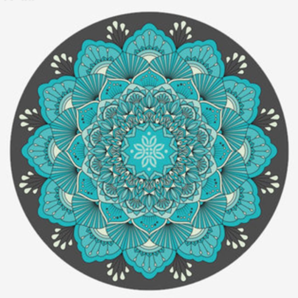 LYWY Gymnastics Mat,3.5Mm Non-Slip Dance Training Mat Natural Rubber Round Yoga Mat (Diameter 1.4M),F,3.5MMX140CM
