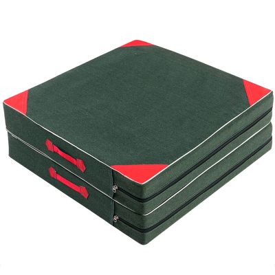 LYWY Fitness Mat, Thick Foldable Training Mat High Friction Canvas Sit-Up Exercise Mat (Military Green),Army Green,60X180X1 0cm