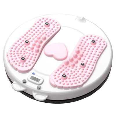 AMZDIAU Waist Twister Balance Board, Compact Core Twist Disc,Slimming Massage for Home Gym Workout,Pink,26.529CM