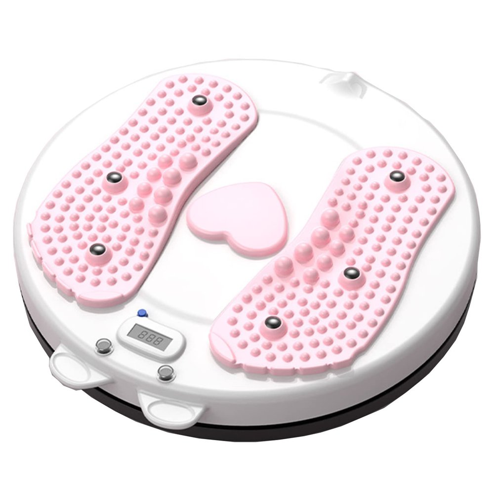 AMZDIAU Waist Twister Balance Board, Compact Core Twist Disc,Slimming Massage for Home Gym Workout,Pink,26.529CM
