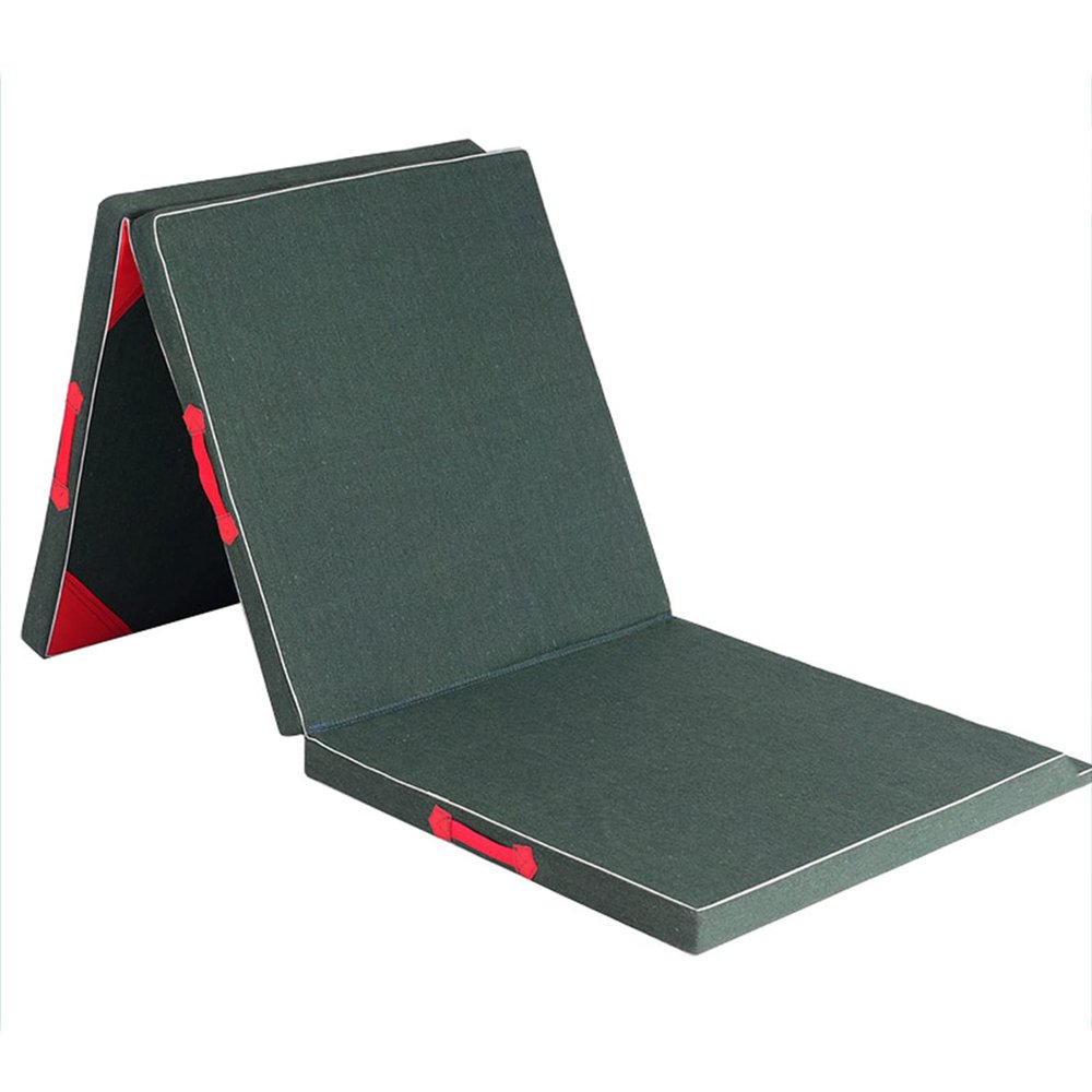 LYWY Fitness Mat, Thick Foldable Training Mat High Friction Canvas Sit-Up Exercise Mat (Military Green),Army Green,100X200X10cm