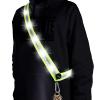 OLIKER LED Night Running Gear High Visibility LED Flashing Sash Outdoor Running Cycling Hiking Jogging Rechargeable Illuminating Gear for Men and Women Night Safety Walking (Green A) view 1