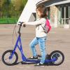 Goplus Youth Kick Scooter, Adults Kick Scooter W/Carbon Steel Frame, Adjustable Handlebar, Front and Rear Dual Brakes, 12-Inch Air Filled Wheels, Ride On Toys for Teens Kids 8+ (Blue) view 2
