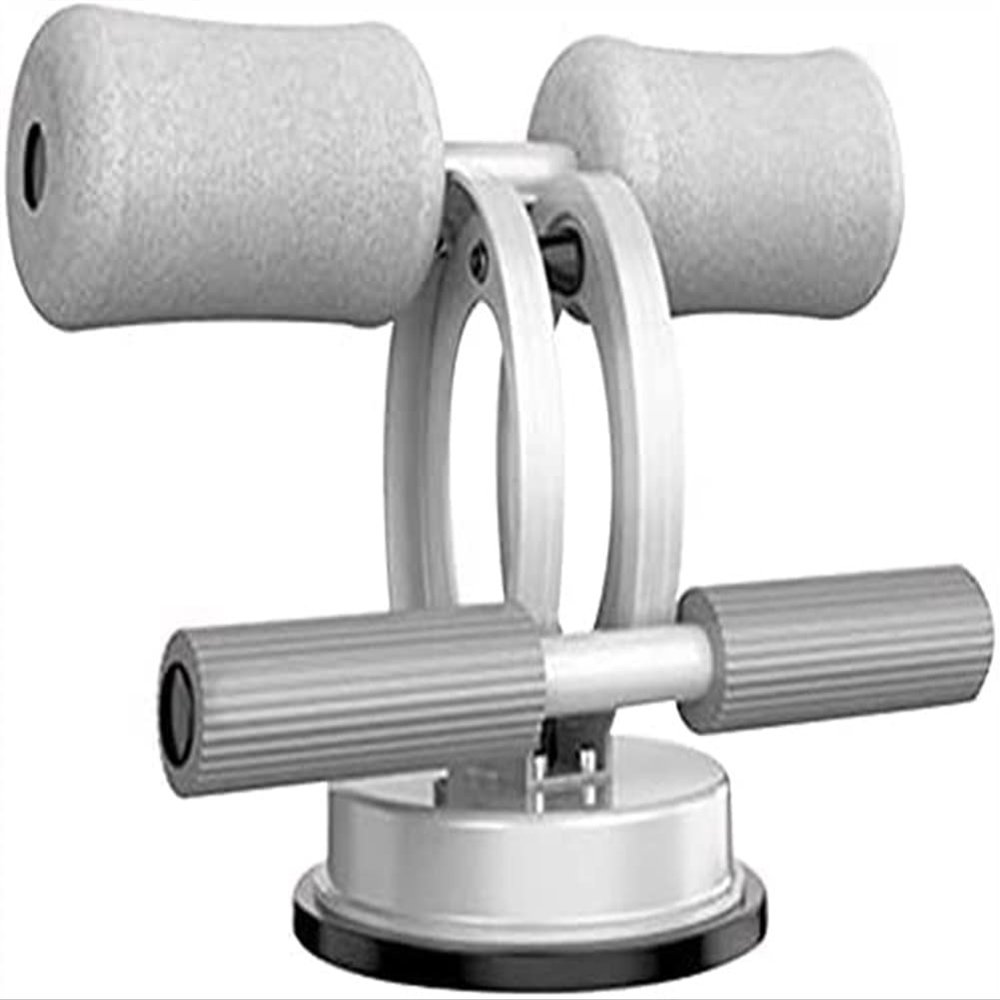 SMSOM Sit Up Bar, Portable Adjustable Sit Up Equipment, Sit Up Assistant Device with Strong Suction Cup, Home Fitness Abdominal Muscle Exercise (Color : Gray)
