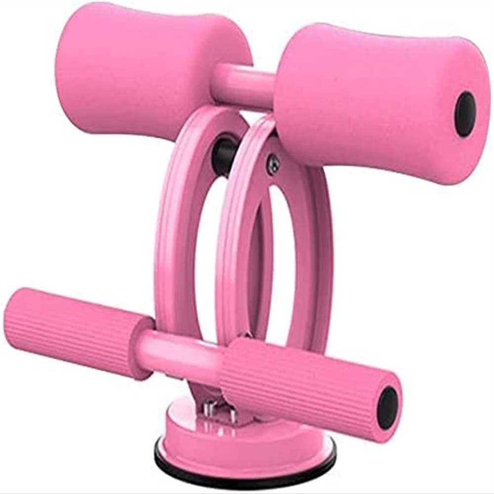 SMSOM Sit Up Bar, Portable Sit Up Exercise Equipment, Suitable for Abdomen/Waist/Arm/Leg Stretching/Slimming Training (Color : Pink)