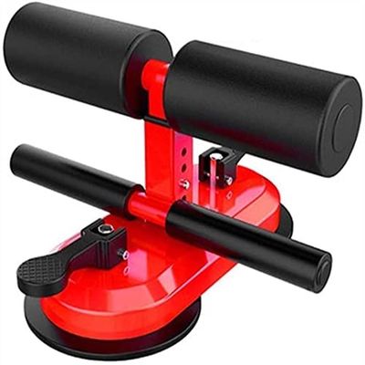 SMSOM Sit Up Bar for Floor, Portable Sit Up Exercise Equipment, Core Strength Muscle Training Equipment, Suitable for Home Travel Workout Abdomen Muscle Training (Color : Red)