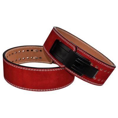 Premium 4 inch Wide Weight Lifting Belt Strength Belt Fitness Protective Belt Oxhide Waist Protector Suitable for Fitness and Bodybuilding for Men and Women (Color : Red2, Size : M)