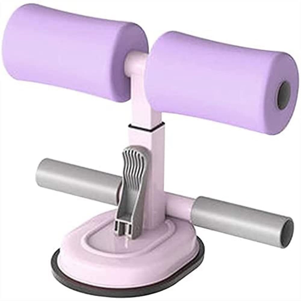 SMSOM Sit Up Bar for Floor, Portable Sit Up Exercise Equipment, Adjustable Foot Holder, Self-Suction Sit Up Assistant Equipment, Suitable for Home Travel Workout Abdomen Muscle Training