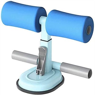 SMSOM Sit Up Bar for Floor, Portable Sit Up Exercise Equipment, Adjustable Foot Holder, Self-Suction Sit Up Assistant Equipment, Suitable for Home Travel Workout Abdomen Muscle Training