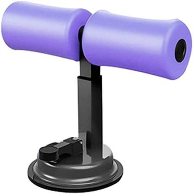 SMSOM Sit Up Bar, Sit Up Assistant Device, Portable Sit Up Bar for Floor, Strong Self Suction Situp Foot Holder, Suitable for Home Travel Workout Abdomen Muscle Training (Color : Purple)