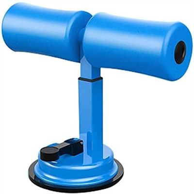 SMSOM Sit Up Bar, Sit Up Assistant Device, Portable Sit Up Bar for Floor, Strong Self Suction Situp Foot Holder, Suitable for Home Travel Workout Abdomen Muscle Training (Color : Blue)