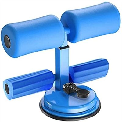 SMSOM Portable Sit-up Assistant Device Sit Up Bar, Self-Suction Sit-up Exercise Equipment, Suitable for Home Travel Workout Abdomen Muscle Training (Color : Blue)