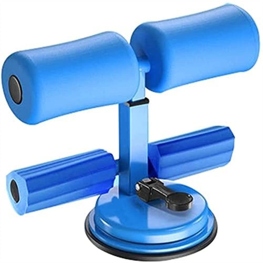 SMSOM Portable Sit-up Assistant Device Sit Up Bar, Self-Suction Sit-up Exercise Equipment, Suitable for Home Travel Workout Abdomen Muscle Training (Color : Blue)