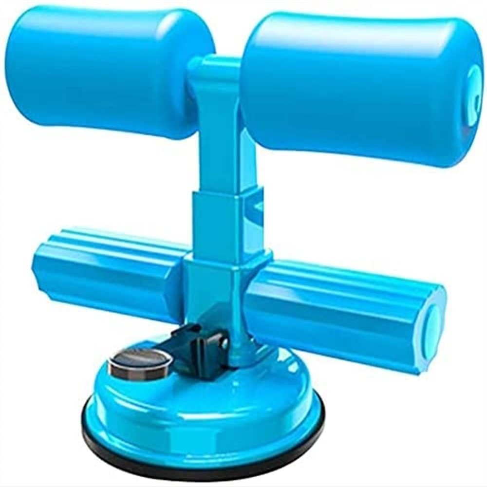 SMSOM Sit Up Bar, Portable Sit-up Assistant Device, Self-Suction Sit-up Exercise Equipment, Suitable for Home Travel Workout Abdomen Muscle Training (Color : Blue)