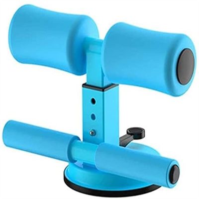 SMSOM Sit Up Bar for Floor, Portable Sit Up Assistant Device Abdomen Exerciser, Household Fitness Equipment, Core Strength Muscle Training Equipment (Color : Blue)
