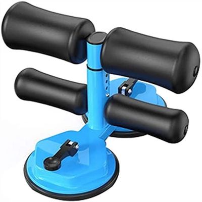 SMSOM Sit-Ups Bar Machine, Muscle Training Sit Up Bars Stand Abdominal Equipment for Home Working Out Self-Suction Situp Assist, Suitable for Home Exercises (Color : Blue)
