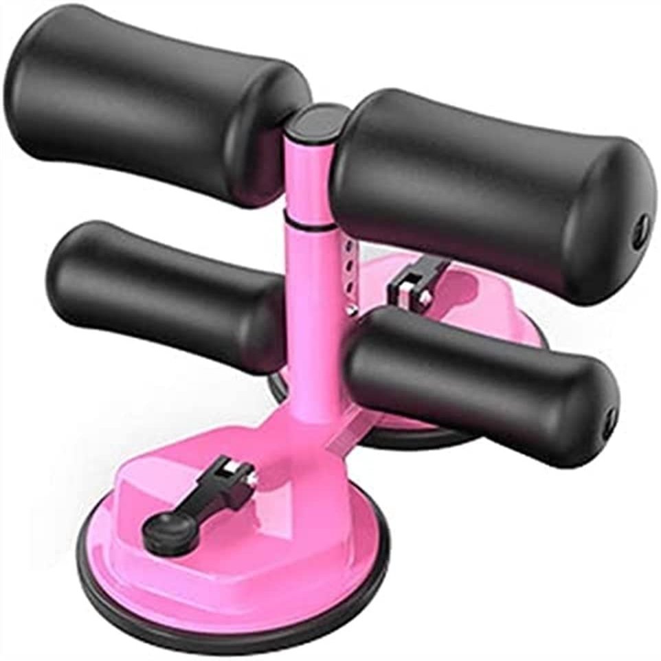SMSOM Sit-Ups Bar Machine, Muscle Training Sit Up Bars Stand Abdominal Equipment for Home Working Out Self-Suction Situp Assist, Suitable for Home Exercises (Color : Red)