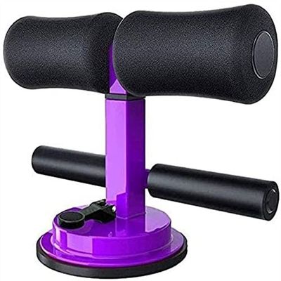 SMSOM Sit-Up Exercise Bar, Self-Suction Situp Bar, Adjustable Portable, Muscle Fitness Assistant Device, Home Exercises, Perfect for Home Work or Travel (Color : Purple)